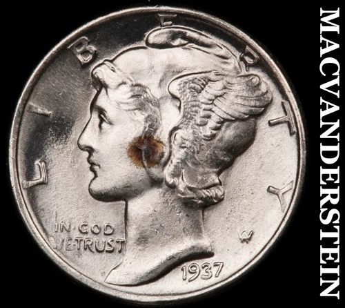 1937 Mercury Dime-Choice Gem Brilliant Uncirculated ++++ No Reserve #G9803