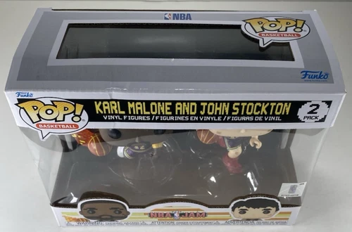 Funko Pop Basketball Karl Malone and John Stockton NBA JAM  2-Pack Vinyl Figures