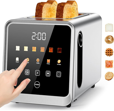 Toaster 2 Slice with Touchscreen, 1.5'' Wide Slots & Memory Recall | 900W Stainle