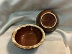 VTG Hull Pottery Brown Drip Glaze 5.25”D Oven Proof Bowl, USA, Set Of 2, IMPERF