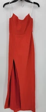 Lovers + Friends Dress Womens Small Red Sleeveless Evening High Slit Elegant