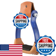 Tough 1 Aluminum Barrel Stirrups Blue