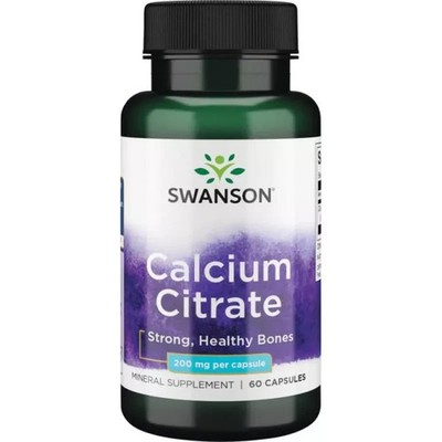 SWANSON, CALCIUM CITRATE 200mg Knochen Gelenken 60 Kapseln SUPER PREIS