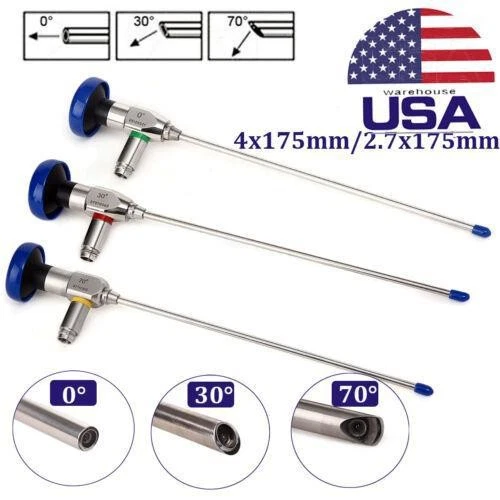 Endoscopio rígido de 0°/30°/70° grados artroscopio sinuscopio nasal 2,7x175 mm 4x175 mm Foto 2 de 4