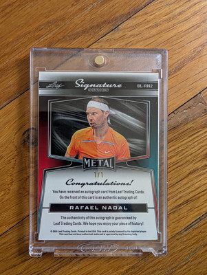 LEAF METAL SIGNATURES - RAFAEL NADAL PURPLE 1/1!! | eBay