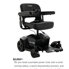 2025 Pride Mobility Go Chair MED Power Wheelchair -Brand New