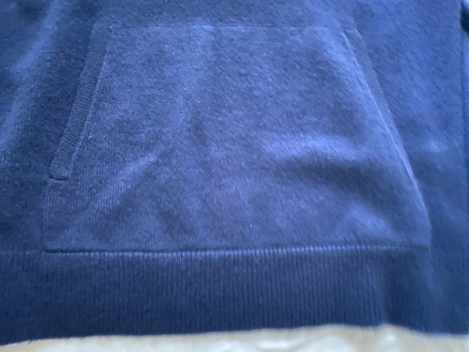 DAPPER!**MEN’S JACK SPADE NAVY CASHMERE 3/4 PULLOVER SWEATER HOODIE** M - Image 3 of 4