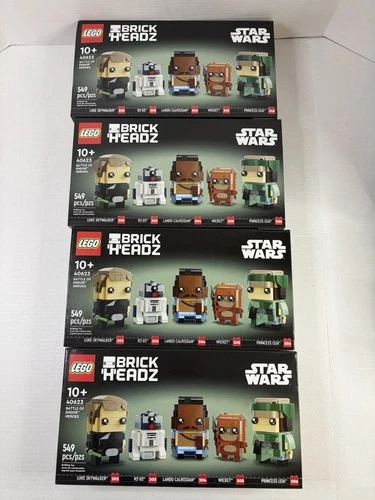 Lot of 4- LEGO BRICKHEADZ: Battle of Endor Heroes 40623 Sets -New Factory Sealed