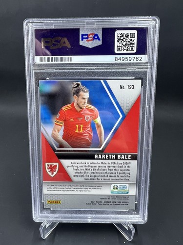 Gareth Bale Signed 2021 Panini Mosaic IP Auto PSA/DNA Wales LAFC Real Madrid - Picture 2 of 2