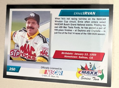 1994 Maxx Race Cards Autographed Elliot, Irvan, Labonte, Marlin and more (PWE) - Picture 14 of 17