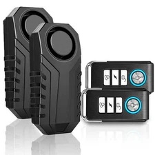 Car Bike Alarm Security System 113dB Anti Theft Vibration Wireless Remote 2 Pack