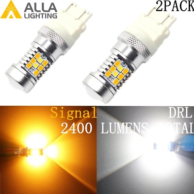 Alla Lighting LED Turn Signal Bi-color Amber Yellow Switchback Flashback Bulbs