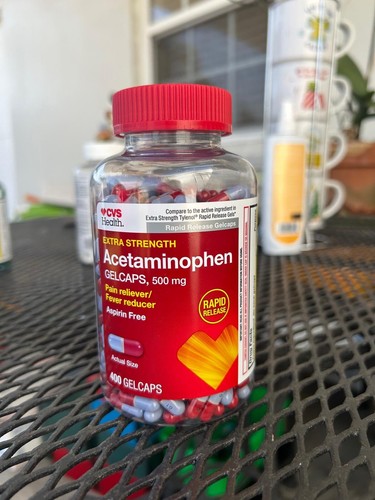 Acetaminophen 500mg Extra Strength 400 Gelcaps Rapid Release