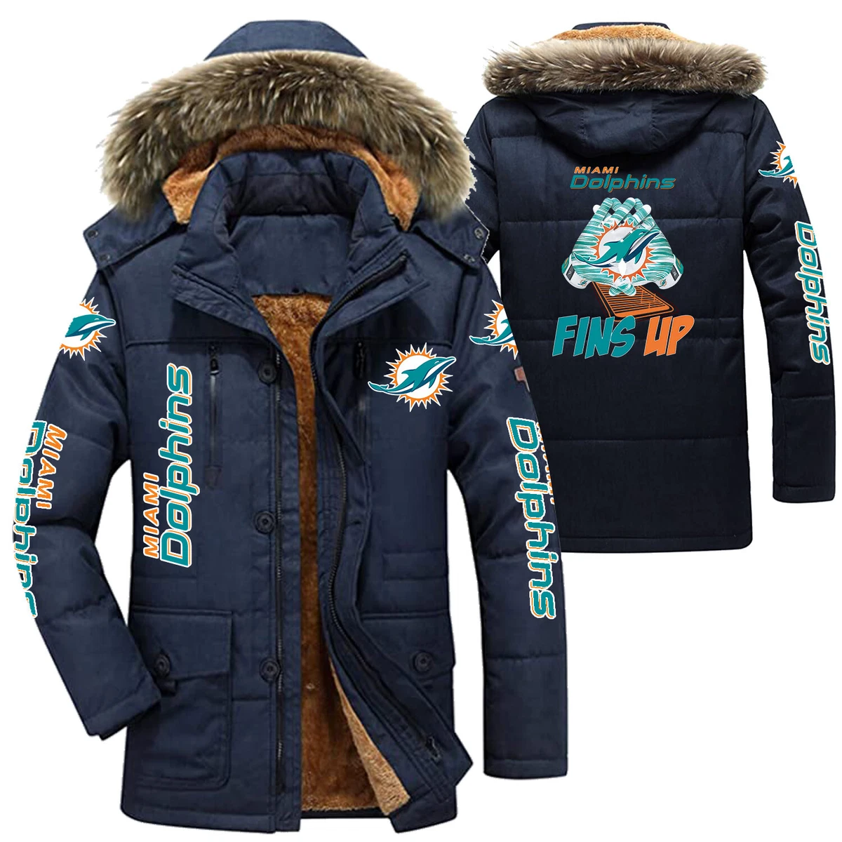 Miami dolphins winter best sale coat