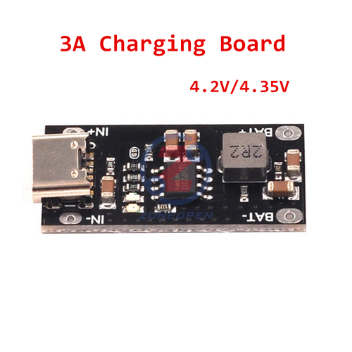 3A Type C IP2312 5V-4.2V/4.35V Polymer Ternary Lithium Battery Charging Board - Bild 1 von 20