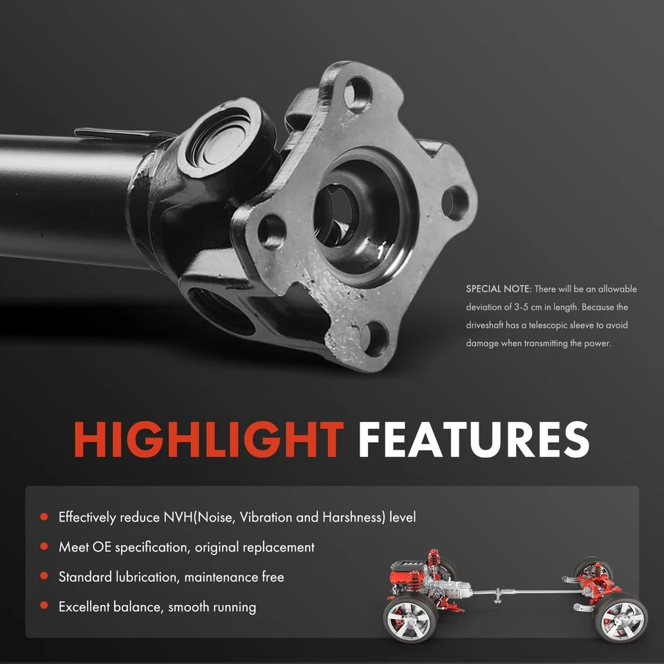 Front Driveshaft Prop Shaft Assembly for Ford Expedition 1997-2002 Navigator 4WD Foto 4 de 4