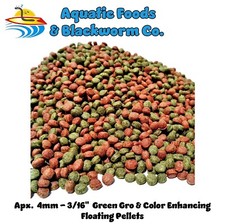 4mm Green Gro Color Enhancing Floating Pellets for Ponds Aquariums