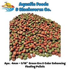 4mm Green Gro & Color Enhancing Floating Pellets for Ponds & Aquariums