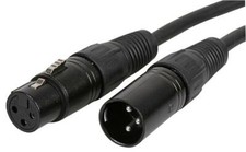 Image of XLR Black Extension Lead 3 Pin PRO Microphone Male to Female Cable 50cm - 20m 
