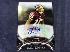 I4-70 FOOTBALL CARD - JABAR GAFFNEY REDSKINS ROOKIE - AUTOGRAPHED - 2011 BOWMAN. rookie card picture