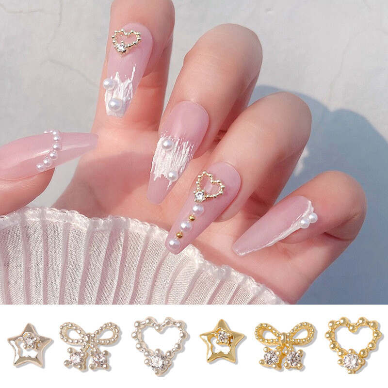 10 Stück 3D Nagel Charms Mit Strass – DIY Schmuckzubehör Für Nagelkunst, 7x12 Mm