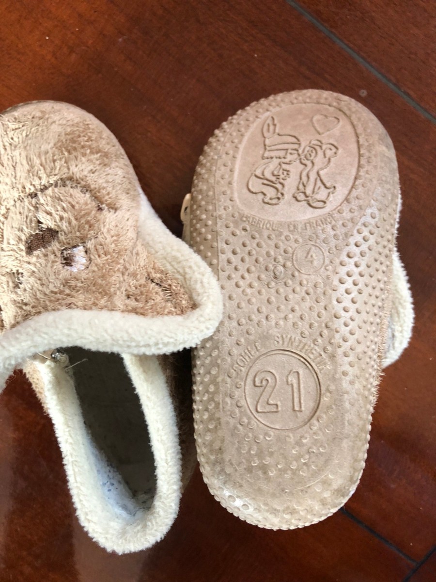 Chaussons Ours Brun Tout Doux - Taille 21 (France) - Enfant