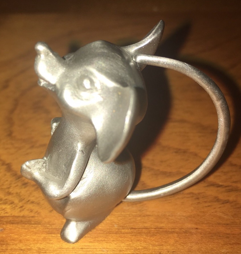 Hudson Pewter Mouse Figurine Tail Big Ears. Excellent condition. signed