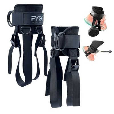 Dumbbell-Foot-Attachment, Ankle-Strap-for-Cable-Machine, Kickbacks Black-Single