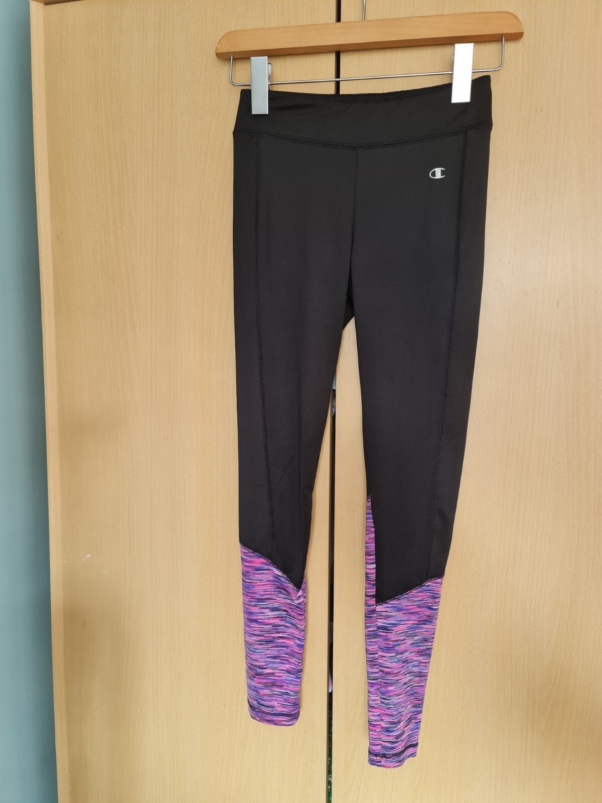 Champion performance size M exercise leggings bla… - image 1