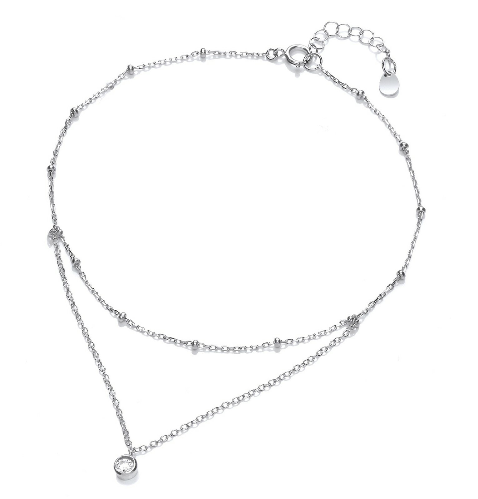 Sterling Silver 925 Curb Link Anklet - 10 Inch Length, 7g, Italian Made, Old English Jewellers 7 thumbnail image
