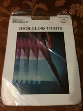 Exciting  Vintage High Gloss Skin Tone nude tights size a pantyhose