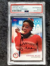 2016 TOPPS TEAM USA SIMONE BILES SIGNED ROOKIE CARD PSA DNA CERTIFIED AUTOGRAPH