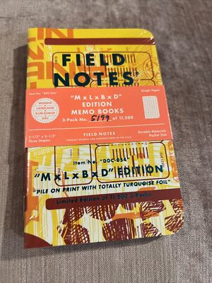 Field Notes Notebooks MLBD (Mondo LandLand Burlesque DDC) #5199 of 11,500