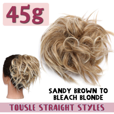 85G Thick Real as Human Messy Bun Hair Piece Scrunchie Updo Wrap Hair Extension
