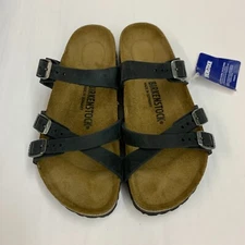 Birkenstock New w/ Box Franca Black Oiled Leather Narrow Width - Select Size