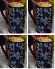Temp-tations SET-OF-4 Tall Bistro Coffee Mugs, 16oz FLORAL LACE BLUE, T49669