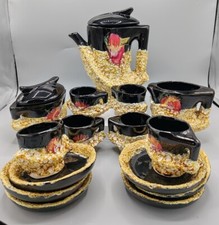 🍀Joli service à café Vintage Fat Lava Vallauris