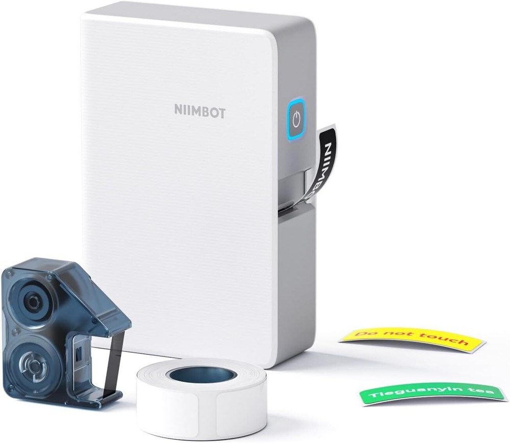 Portable Bluetooth Label Maker with Color Printing and Tape
