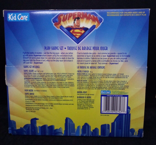 Superman Play Shave Set 1996 Kid Care DC Comics - Picture 2 of 2
