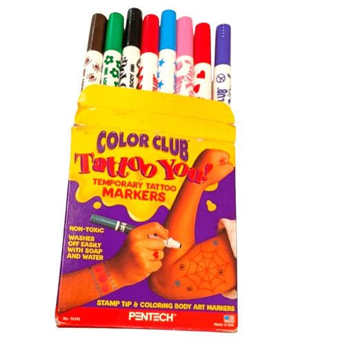 Pentech 90s Vintage Tattoo Markers Original Package
