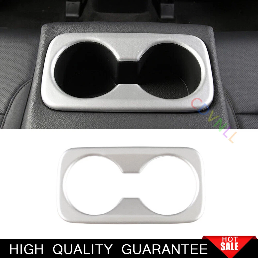 For Hyundai Tucson 2022 2023 Silver Matte Rear Water Cup Panel Cover Trim 1PCS