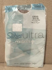Silkies Nylons Ultra Control Top 030205 Womens Sheer Legs Taupe Brown Sz Medium