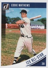EDDIE MATHEWS 2018 Donruss Variations #59 Milwaukee Braves {Box 22 D1}