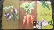 ANTI-FATIGUE NON SLIP FLOOR MAT(18"x30")PVC,3 VEGETABLES,CARROTS etc,Master Chef