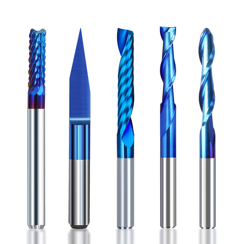 80pcs End Mills CNC Router Bits 1/8