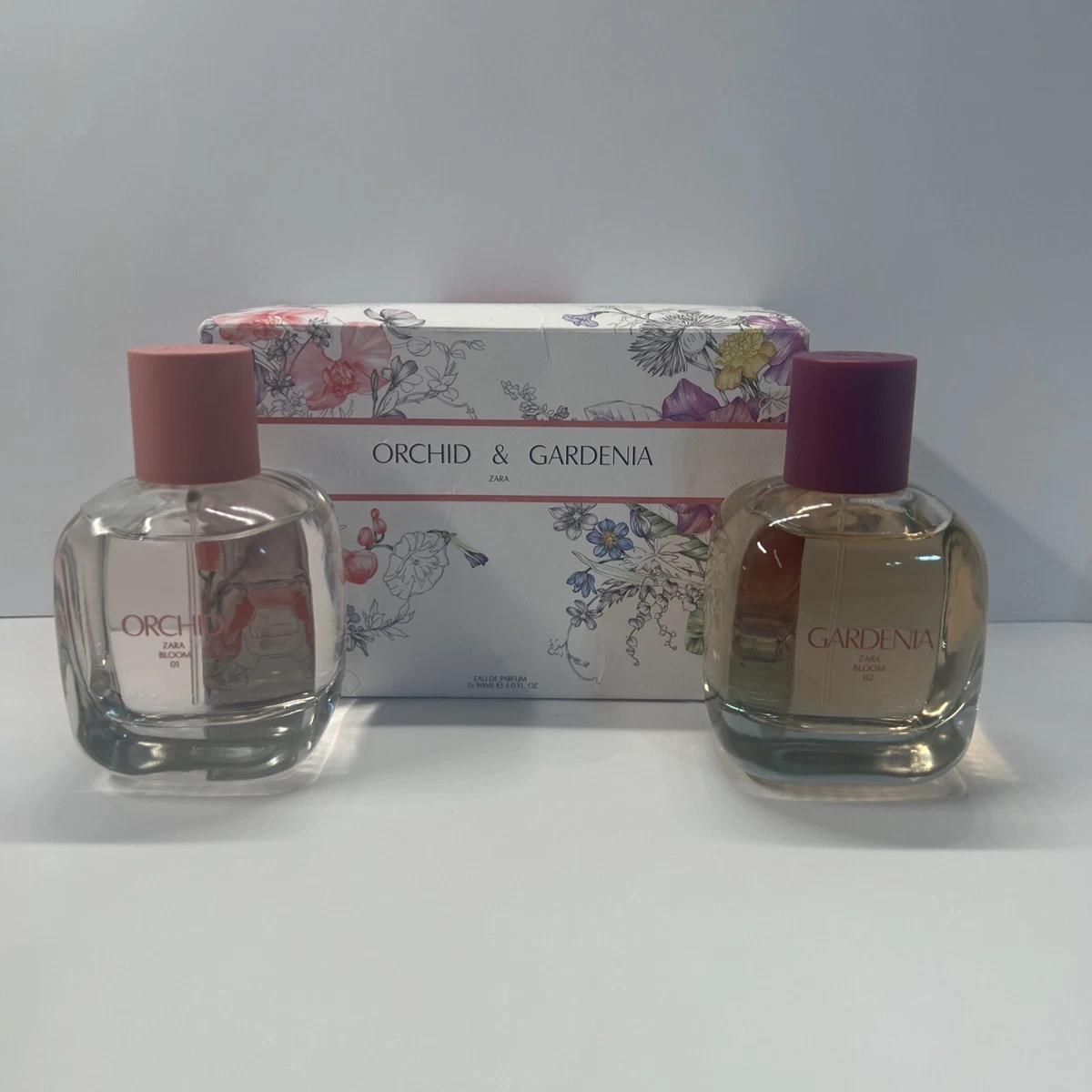 ZARA GARDENIA EDP 90 ML + ORCHID EDP 90 ML (3.0 FL. OZ). fragrance eau de  parfum