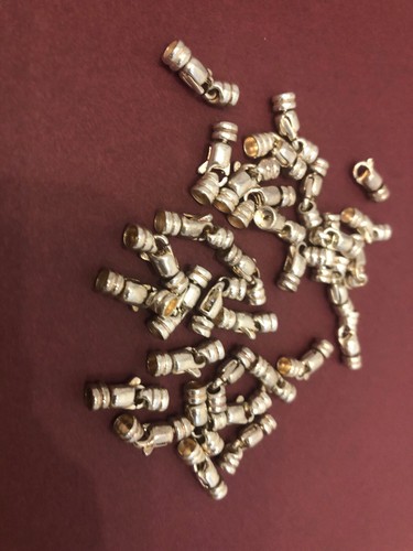 Cierre de langosta de plata de ley 925 con tapas de 4 mm tapa de identificación - Imagen 1 de 6