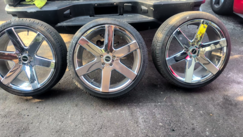 STRADA PAIR of WHEELS 245/35ZR20 with TIRES 7-8.5/32 5x112 OEM - Video 1 of 1