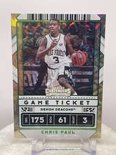 Chris Paul 2020 Panini Contenders Game Ticket GREEN EXPLOSION #3