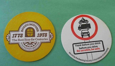 Boddingtons - Strangeway Breweries in Manchester, England Beer Coaster  Beer Mat